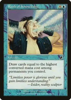 1 MTG LP English Rush of Knowledge - Foil Scourge MTG - Image 1