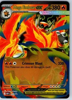 Mega Emboar ex MEP 035 Black Star Promo Pokemon Near Mint - Image 1