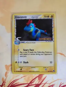 Croconaw 27/101 EX Dragon Frontiers Stamped Holo Pokemon Card MP - Image 1