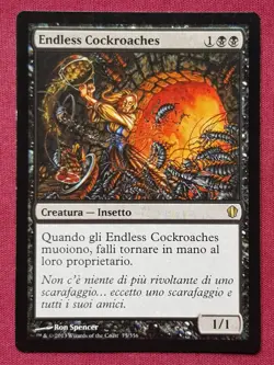 Magic The Gathering ITALIAN COMMANDER 2013 C13 ENDLESS COCKROACHES card MTG - Image 1