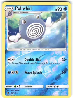 Poliwhirl 31/149 Uncommon SM Base Set Pokemon Reverse Holo Near Mint - Image 1