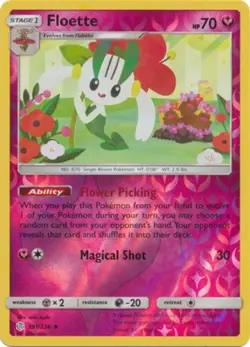 Lightly Played Floette - 151/236 - Uncommon - Reverse Holo Pokemon Cosmic Eclips - Image 1
