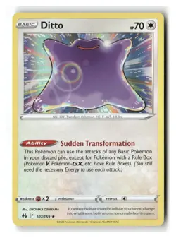 Ditto 107/159 Holo Rare Crown Zenith Pokemon Near Mint - Image 1