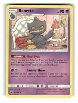 Banette 65/168 Rare Celestial Storm Pokemon Near Mint - Image 1