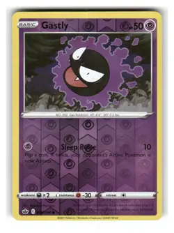 Gastly 055/198 Common Chilling Reign Pokemon Reverse Holo Near Mint - Image 1