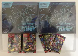 🔥 Pokemon Phantasmal Flames LOT – 34 Packs | 2 ETB + 2 Bundles + 4 Packs - Image 1