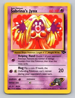 Sabrina's Jynx 57/132 Uncommon Gym Challenge Pokemon Unlimited LP - Image 1