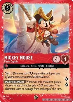 Holofoil - Mickey Mouse - Pirate Captain - 18 - Disney Lorcana Promo Cards - ... - Image 1