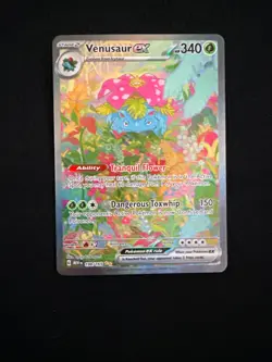 Pokemon TCG Venusaur EX Scarlet & Violet 151 Card 198/165 - Image 1