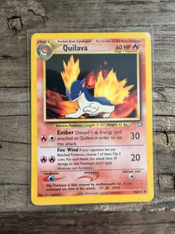 Quilava Evolution Lot – Vintage Pokemon Cyndaquil & Quilava - 10 Cards - Image 2