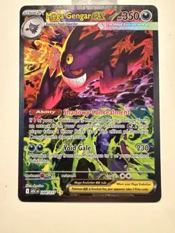 Mega Gengar EX 284/217 ASC: Full Art Rare 350 HP Ghost Pokemon Card EX - Image 1