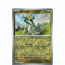 Drampa 161/197 Uncommon Obsidian Flames Pokemon Reverse Holo Near Mint - Image 1