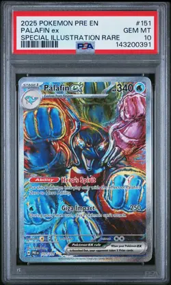 Palafin Ex #151 PSA 10 SIR 2025 Prismatic Evolutions Pokemon TCG - Image 1