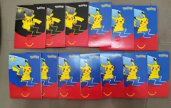x13 Lotto Pokemon 25th Anniversary McDonalds 2021 ITA Packs Blu Nero - Image 1