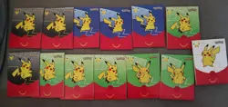 x13 Lotto Pokemon 25th Anniversary McDonalds 2021 ITA Pack Blu Nero Verde Bianco - Image 1