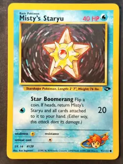 Misty's Staryu 92/132 Vintage Gym Challenge Regular, Pokemon 1999 (LP-NM) - Image 1