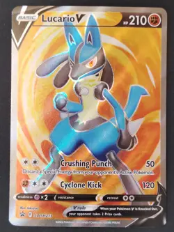 Lucario V SWSH213 Sword & Shield Black Star Promo Pokemon 2022 (NM/LP) - Image 1