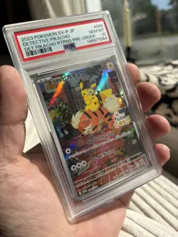 2023 POKEMON JAPANESE SV-P PROMO #098 DETECTIVE PIKACHU PSA 10 - Image 2