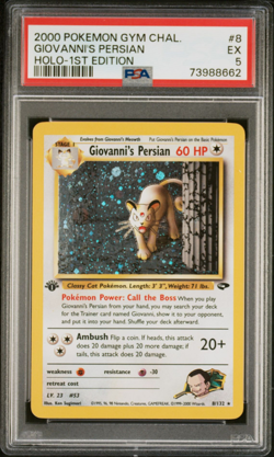 2000 POKEMON GYM CHALLENGE #6 GIOVANNI'S PERSIAN 1ST EDITION HOLO - PSA 5 - Image 1
