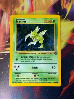 Scyther 10/64 MP-DMG Holo Rare Jungle 1999 Pokemon TCG - Image 1