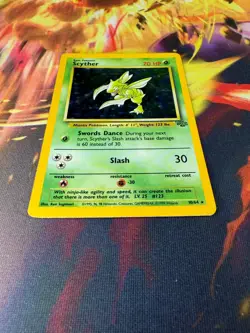 Scyther 10/64 MP-DMG Holo Rare Jungle 1999 Pokemon TCG - Image 2