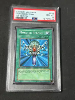 Yugioh PSA 10 Monster Reborn SDK-036 1st Edition Kaiba Common POP 8 - Image 1