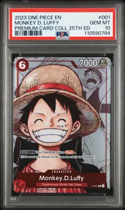 2023 ONE PIECE PREMIUM BANDAI COLLECTION 25TH EDITION MONKEY D. LUFFY PSA 10 - Image 1