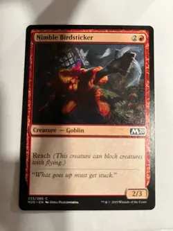 Nimble Birdsticker - 2020 Core Set M20 - Magic the Gathering MTG Nice! - Image 1