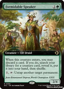 Formidable Speaker (Extended Art) MTG Lorwyn Eclipsed Rare NM Pck Fresh - Image 1