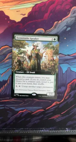 Formidable Speaker (Extended Art) MTG Lorwyn Eclipsed Rare NM Pck Fresh - Image 2