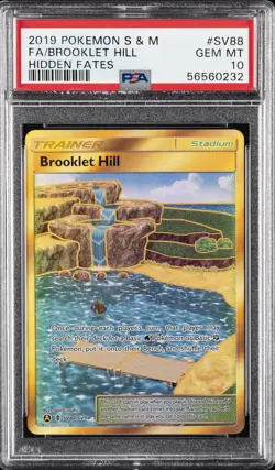 2019 POKEMON SUN & MOON HIDDEN FATES #SV88 FULL ART/BROOKLET HILL PSA 10 - Image 1