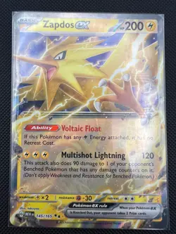 Pokemon TCG Zapdos EX Scarlet Violet-151 145/165 Holo Double Rare - Image 1