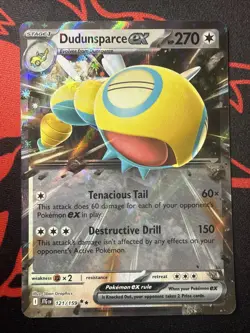 POKEMON TCG JOURNEY TOGETHER DUNDUNSPARCE EX DOUBLE RARE HOLO 121/159 NM+ - Image 1