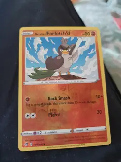 Pokemon Galarian Farfetch'd 094/192 Rebel Clash Reverse Holo Common - Image 1