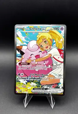 2026 Pokemon Ascended Lillie's Clefairy ex Full Art SIR Holo 280/217 SV 151 - Image 3