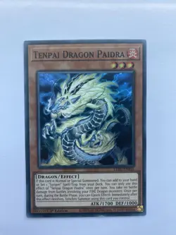 YUGIOH Super Rare Tenpai Dragon Paidra LEDE-EN016 1st Edition - Image 1