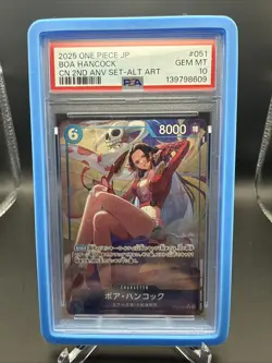 PSA 10 One Piece Chinese 2nd Anniversary JP Boa Hancock OP07-051 Hidden Alt Art - Image 1