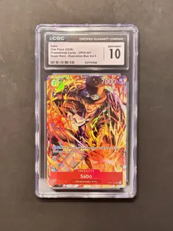 CGC 10 GEM MINT Sabo OP05-007 SR - One Piece Awakening of the New Era (2026) - Image 1