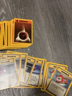 Lot Of Vintage 35 Trainer And 90 Energy Pokemon Cards 1995 Pikachu 125 Total - Image 4