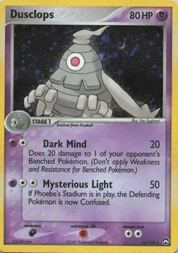 Dusclops 14/108 Rare Holo Power Keepers Set Pokemon Card - Image 1
