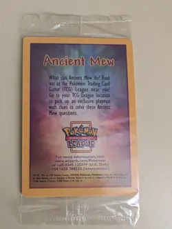 Pokemon Ancient Mew Holo TCG Card 2000 Movie Promo, Brand New, Sealed - Image 2