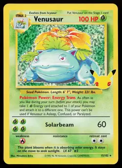 Venusaur 15/102 Holo Celebrations Classic Collection Pokemon Card - Image 1