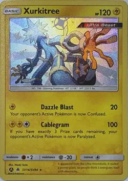 Xurkitree SV14/SV94 Shiny Rare Hidden Fates Shiny Vault Pokemon NM - Image 1