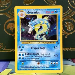 Gyarados 007/130 Base Set 2 Holo Pokemon TCG WOTC Vintage LP - Image 1