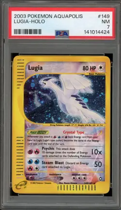 Pokemon Lugia Aquapolis Crystal Holo Secret Rare #149 PSA 7 - Image 1