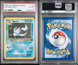 2000 Pokemon German Jungle Aquana #12 PSA 6 Vaporeon Holo Vintage Rare - Image 3