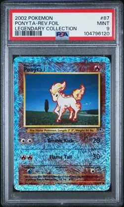 Pokemon 2002 Ponyta Legendary Collection Reverse Holo #87 PSA 9 Mint - Image 1