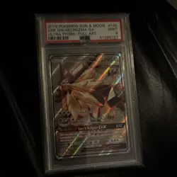 Pokemon Dusk Mane Necrozma GX Ultra Prism Full Art PSA 9 2018 145/156 English - Image 1