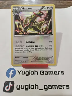 Pokemon Haxorus 89/108 Dark Explorers Holo Light Played - Image 1