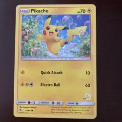 Pikachu 19/68 NM PIKACHU STAMPED 2019 Pokemon TCG Deck Promo #55 Z15 - Image 1